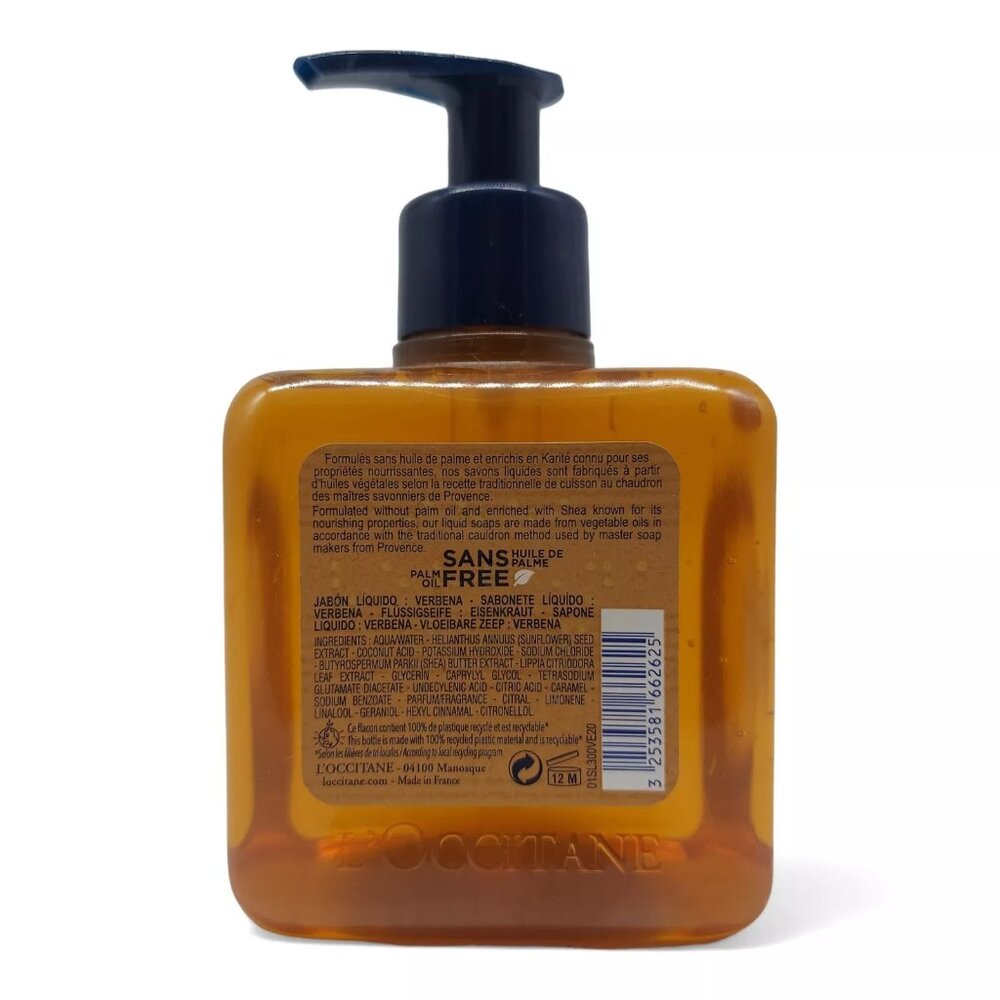 L'Occitane Verbena Liquid Soap For Hands & Body 10.1oz 300ml new - Picture 2 of 3